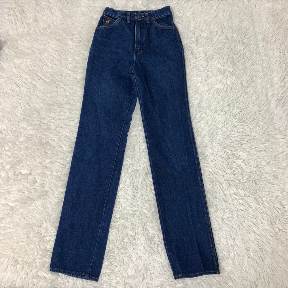 Vintage 80s‎ Wrangler Jeans Womens 5 USA Blue Pants Talon N1525 Western Denim
